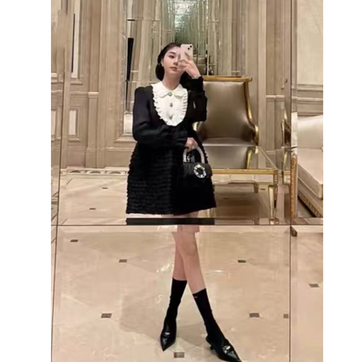 99新 MIU MIU/缪缪 双双臻选/cc00968/缪缪连衣裙/40