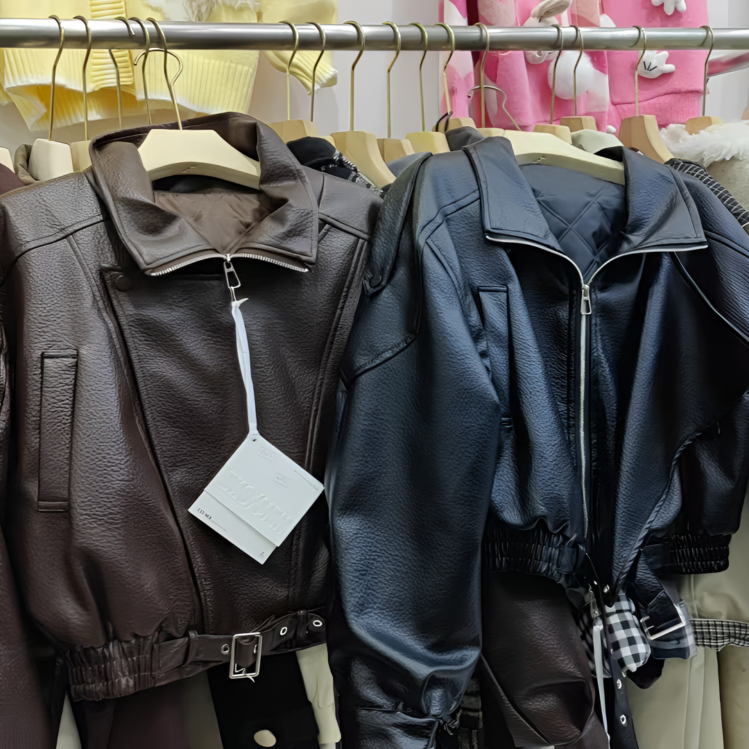 【0327】厚款网红外套皮衣女装皮衣外套时尚休闲百搭