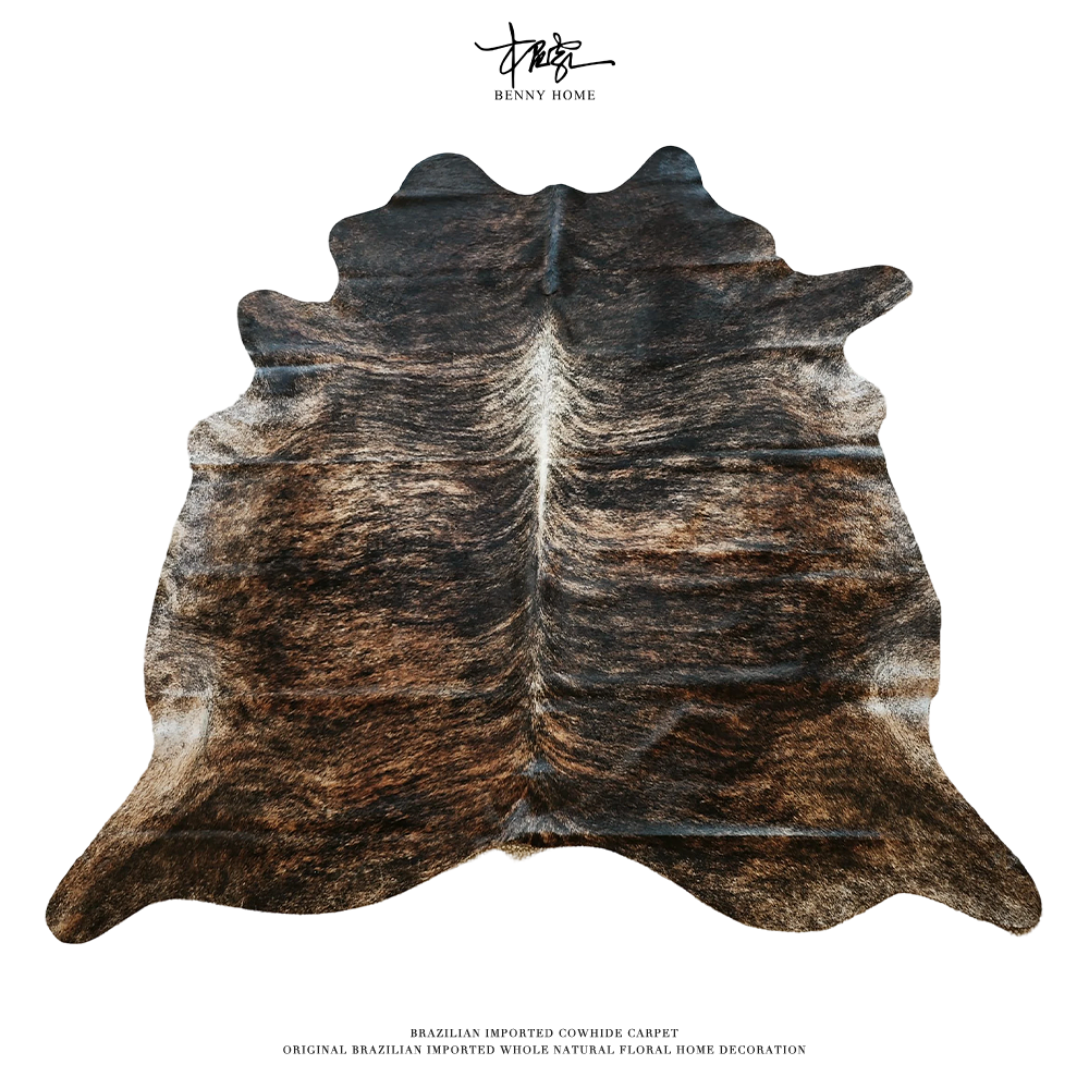 【本尼家】P324轻奢北欧风整张牛皮地毯240*210cm