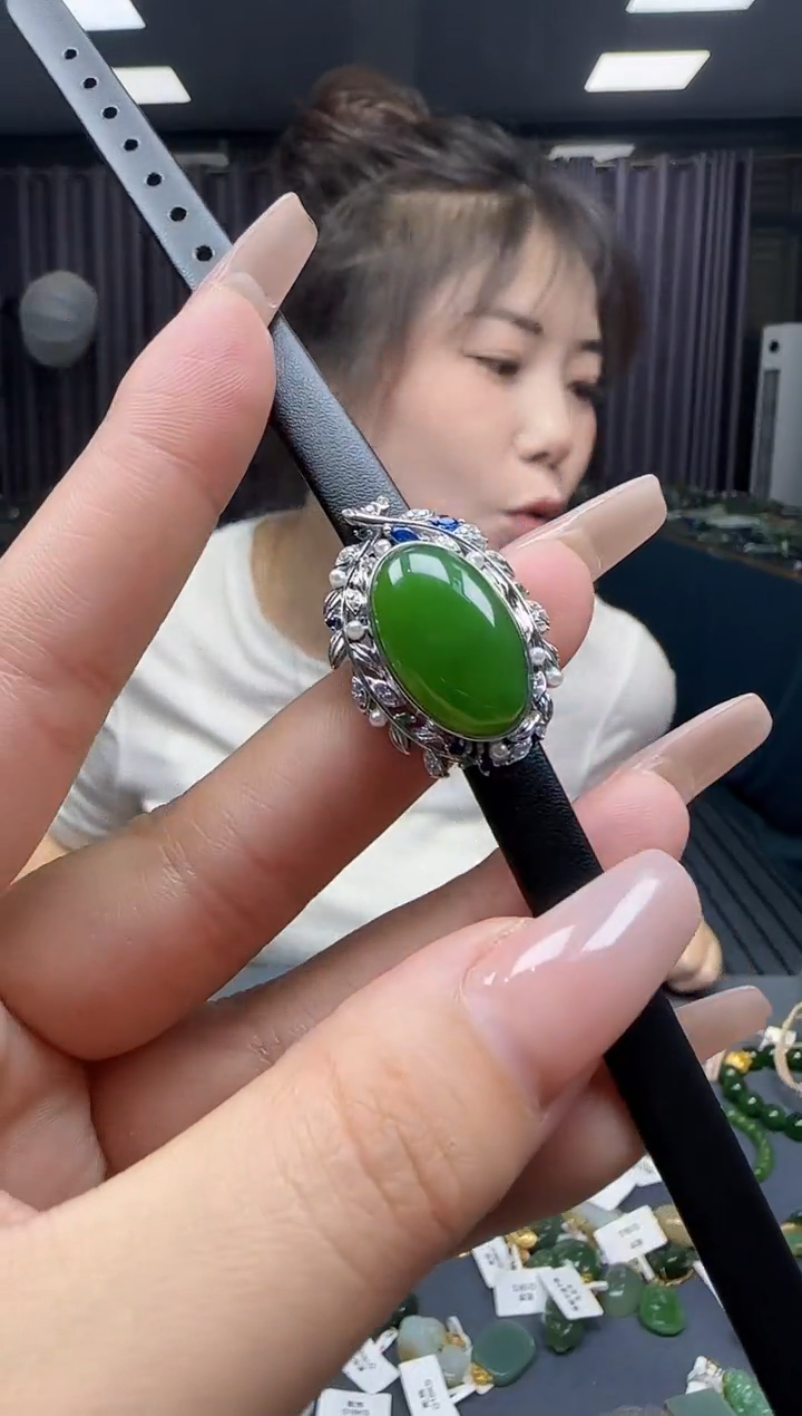 【闪购商品】和田玉挂件银S925镶嵌1