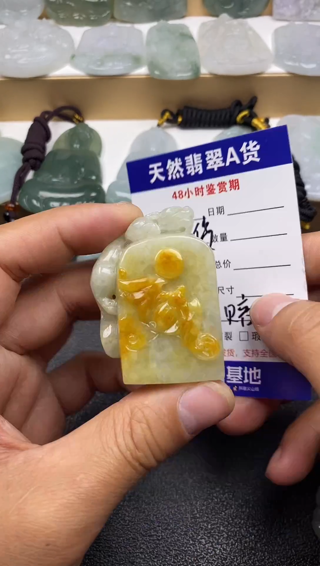 颈饰未镶嵌翡翠     