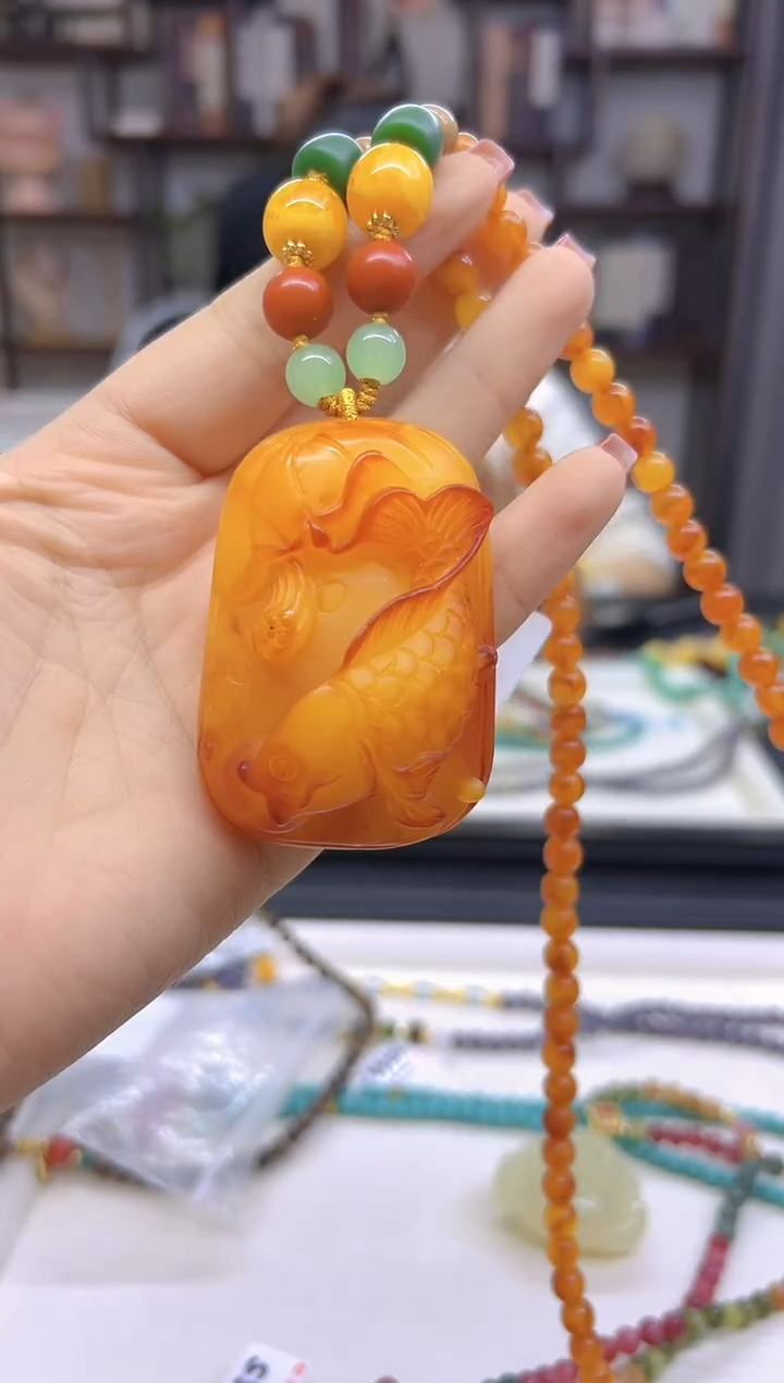 【闪购商品】蜜蜡毛衣链未镶嵌M178