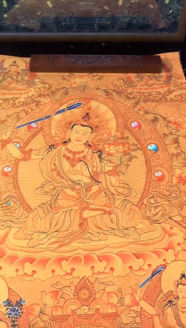 卷轴画119文殊菩萨