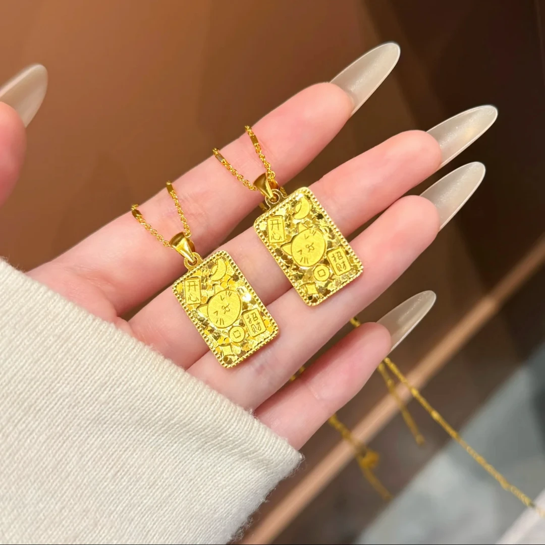 铜合金项链 【星光链+招财猫吊坠】CMC气质时尚百搭精致项链