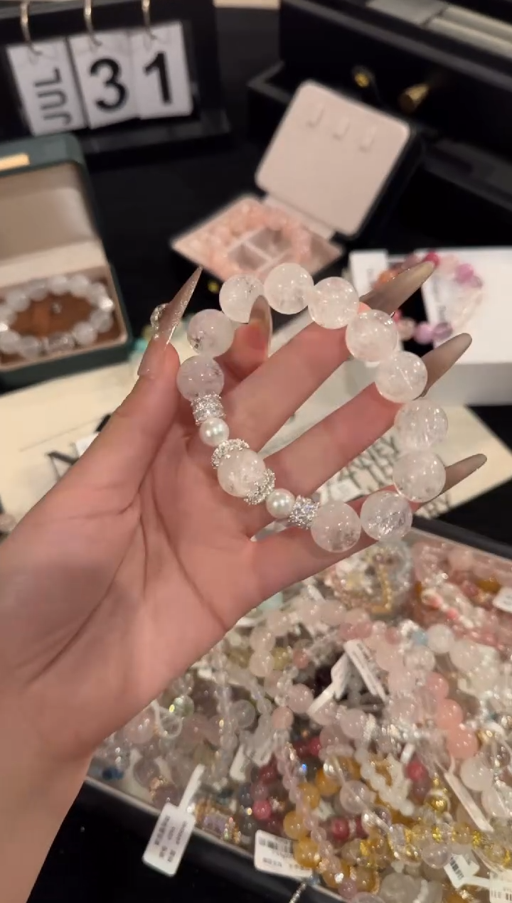 水晶手链合金白阿赛x2005