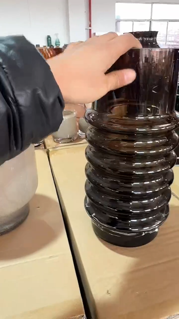 【闪购商品】玻璃咖色圈圈