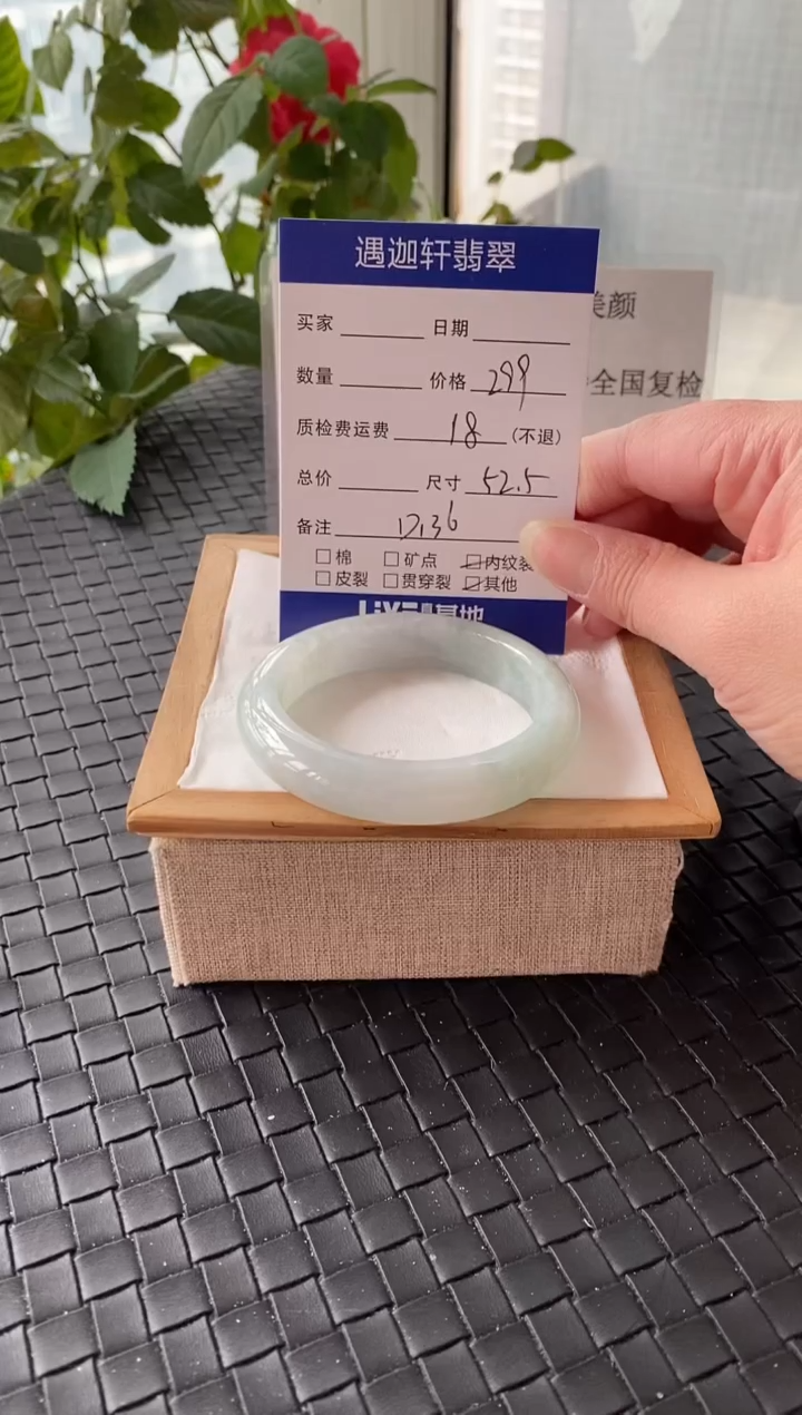 未镶嵌手镯翡翠52.5圈口 D136编码