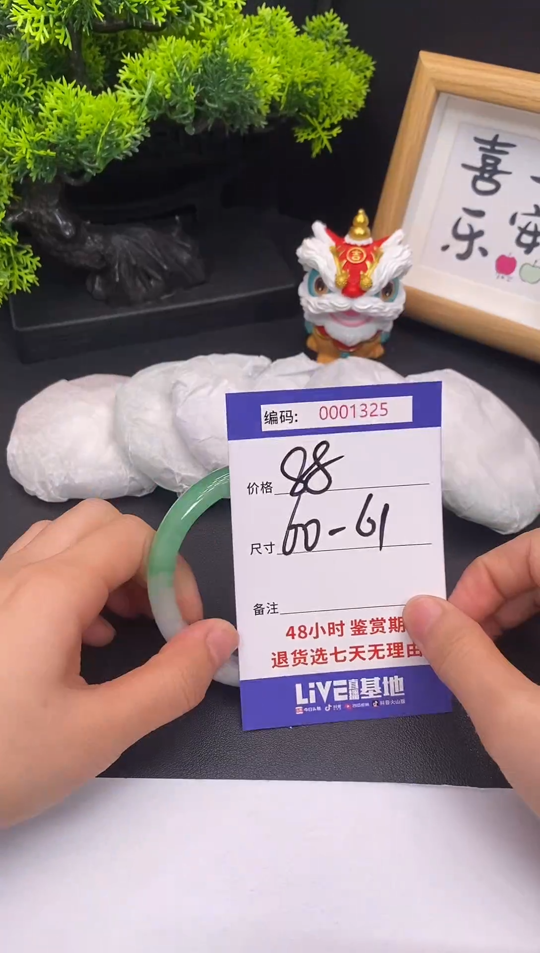 未镶嵌手镯翡翠0001325