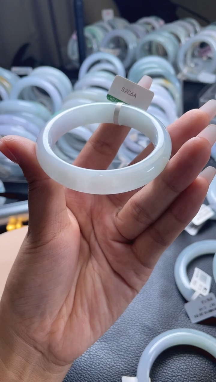 未镶嵌手镯翡翠54正圈，08