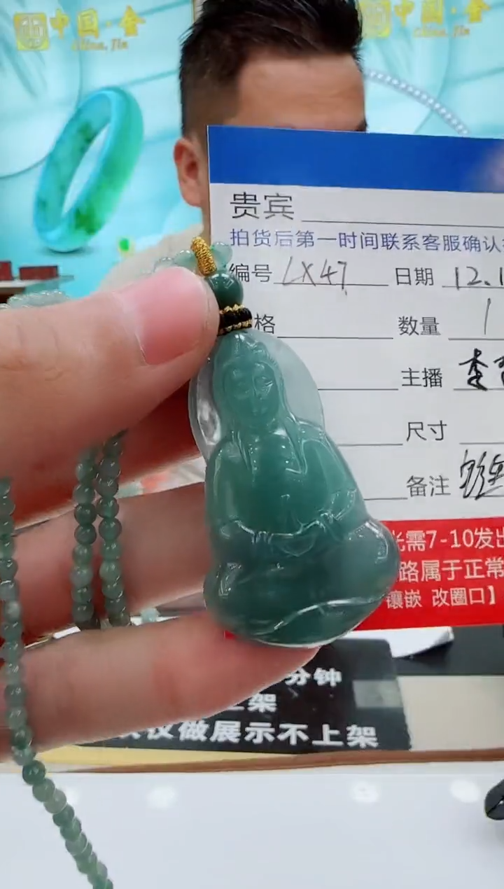 未镶嵌定制翡翠LX47翡翠吊坠赠珠链-多样性发其一