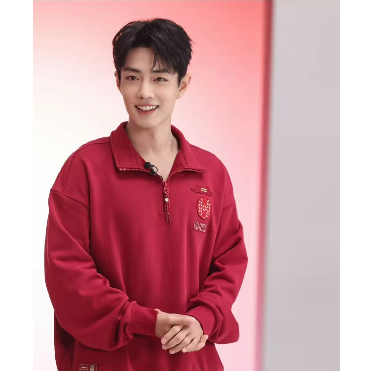 【肖战同款】李宁新年款男子时尚宽松套头舒适百搭套头卫衣AWDW463