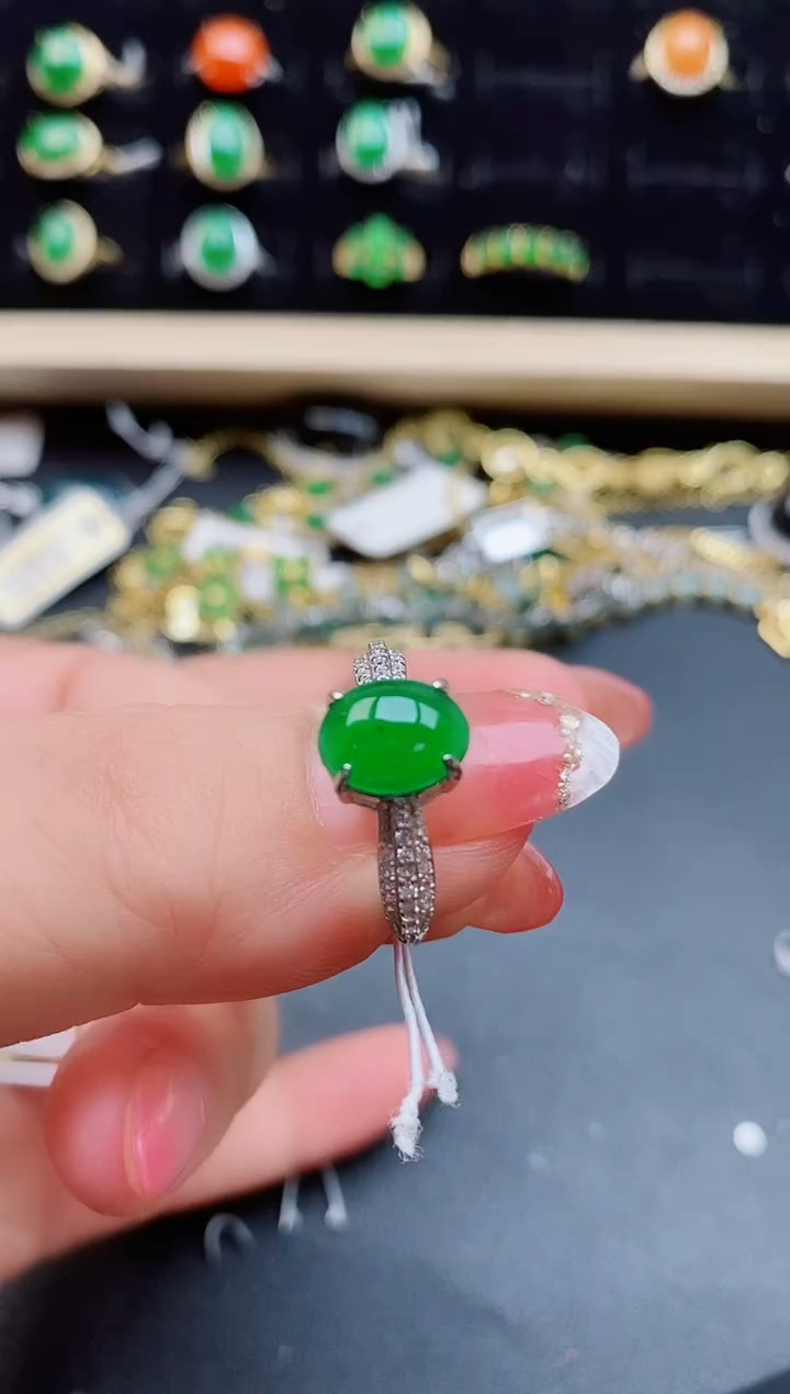【闪购商品】翡翠戒指银S925镶嵌262959