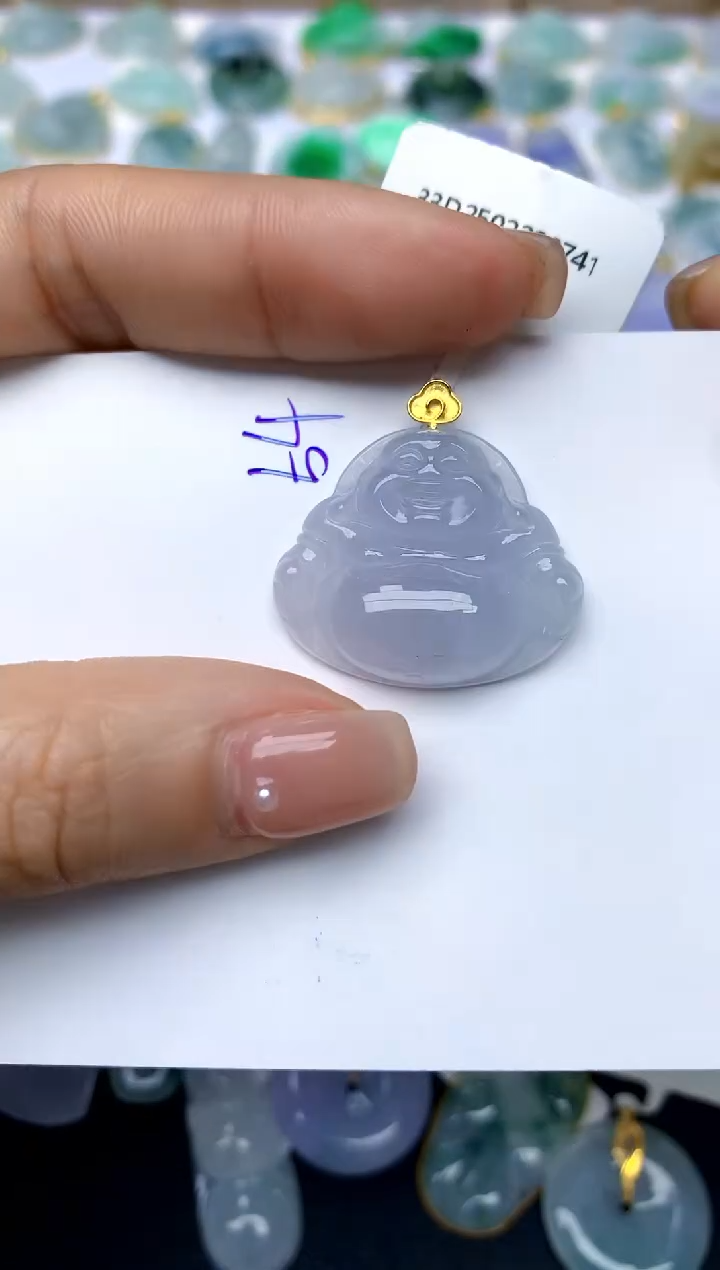 【闪购商品】翡翠颈饰18K金镶嵌54天然A货翡翠