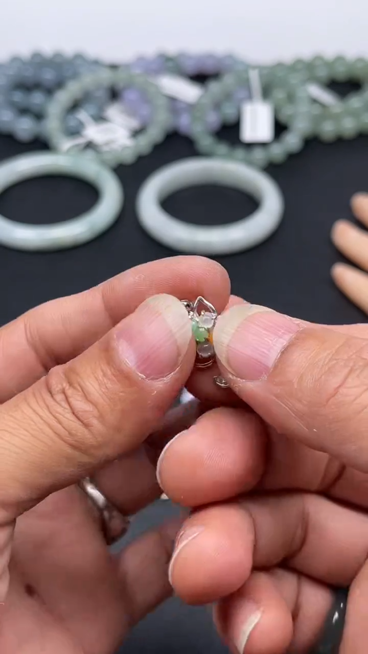 【闪购商品】翡翠颈饰银S925镶嵌吊坠