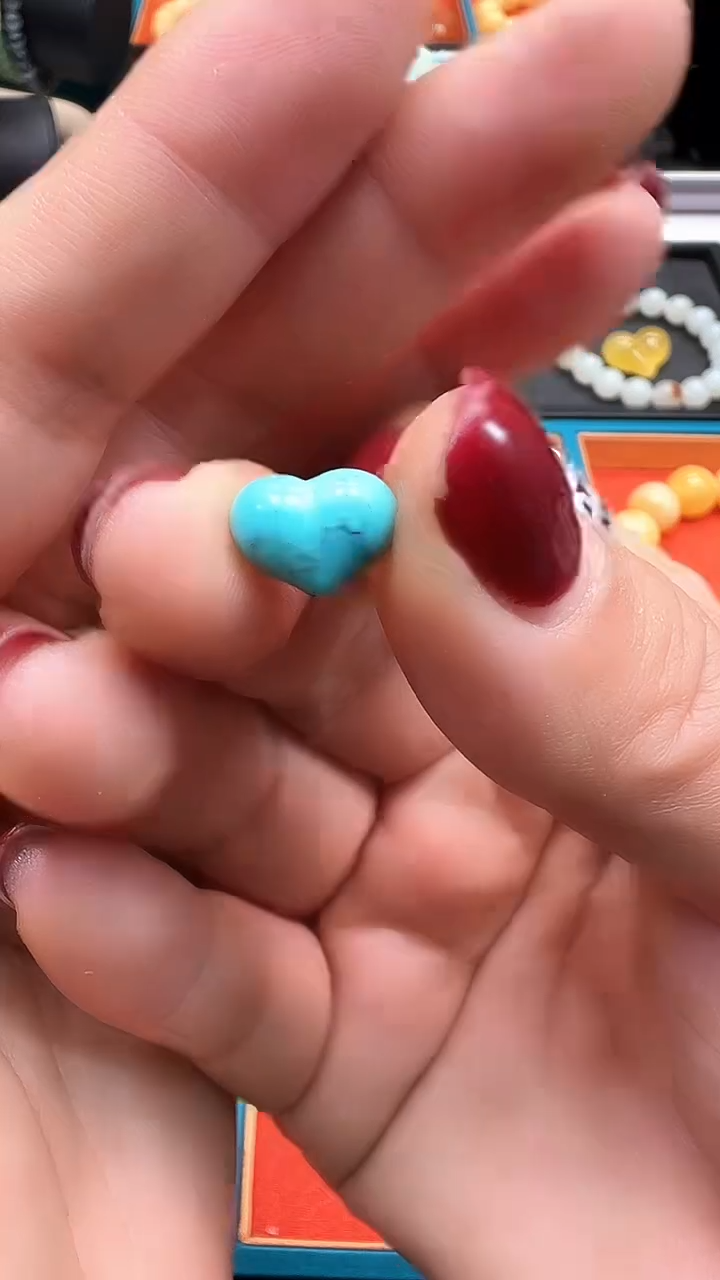 未镶嵌绿松石屁桃10+绿松石精工屁桃