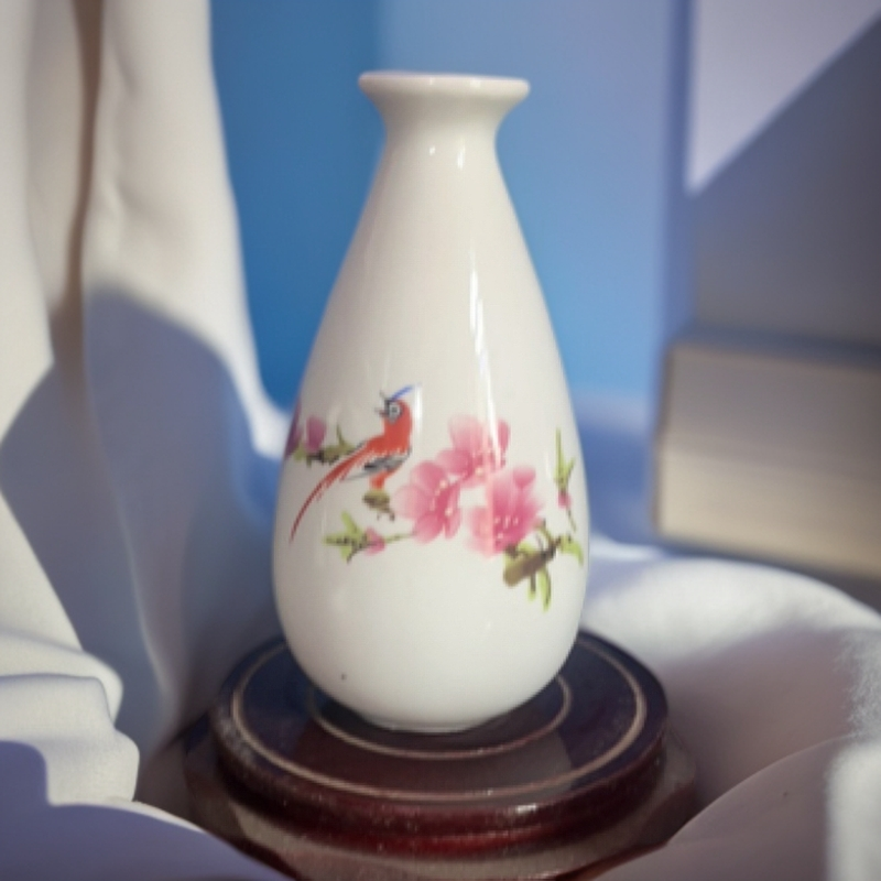 景德镇陶瓷水点桃花小酒壶 温酒器