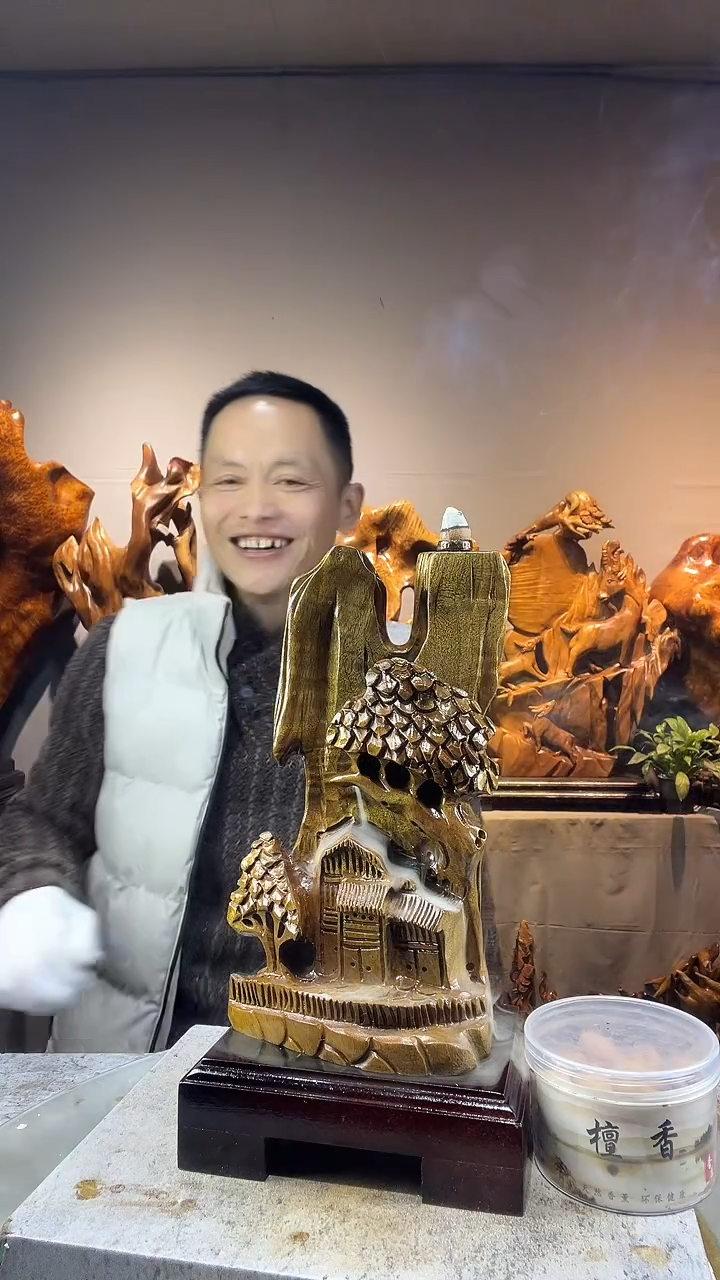 金丝楠e*小叶桢楠随行摆件33