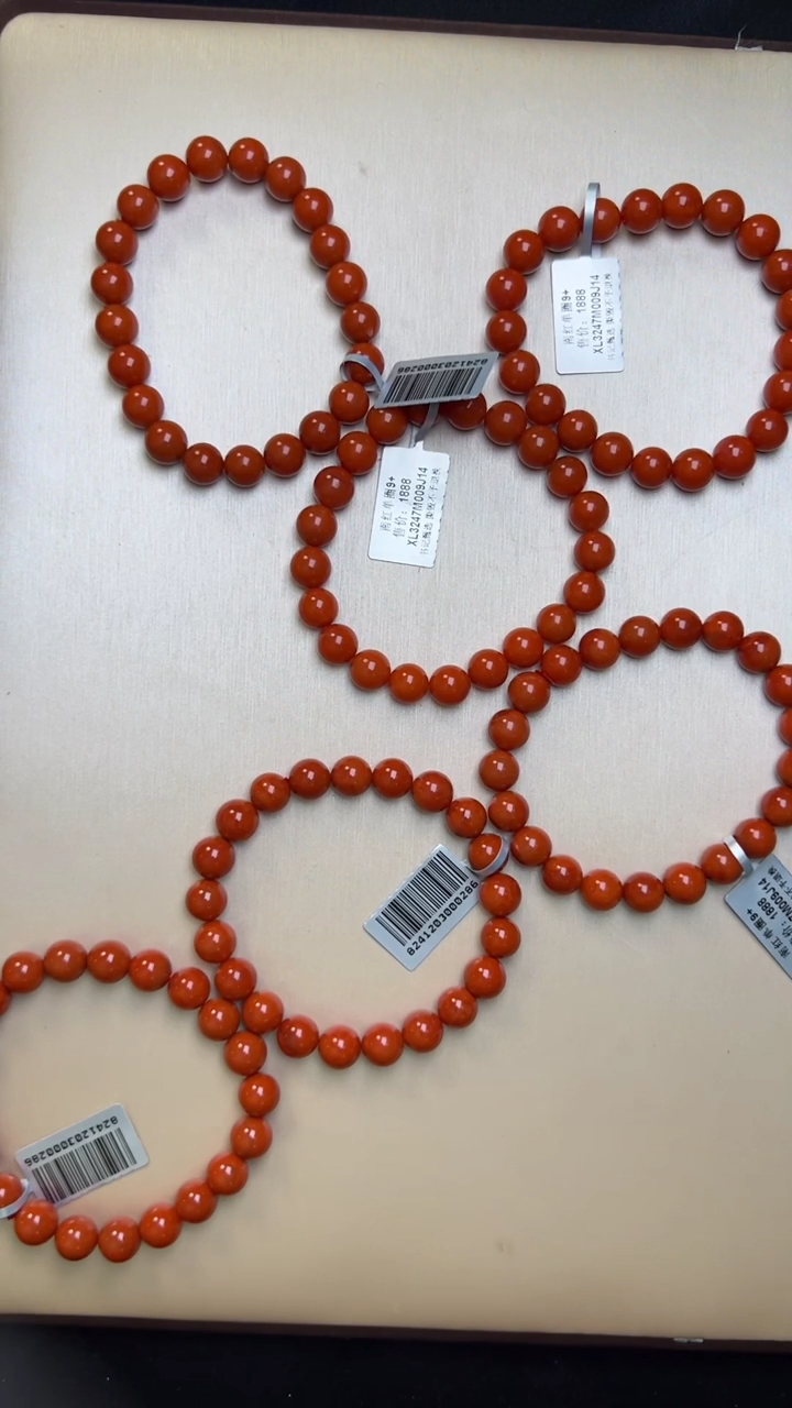 【闪购商品】南红玛瑙手链未镶嵌XL3247约9mm多样性发一件