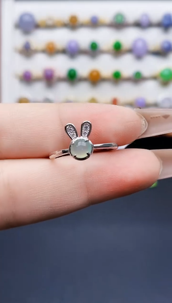 银S925镶嵌戒指翡翠0006