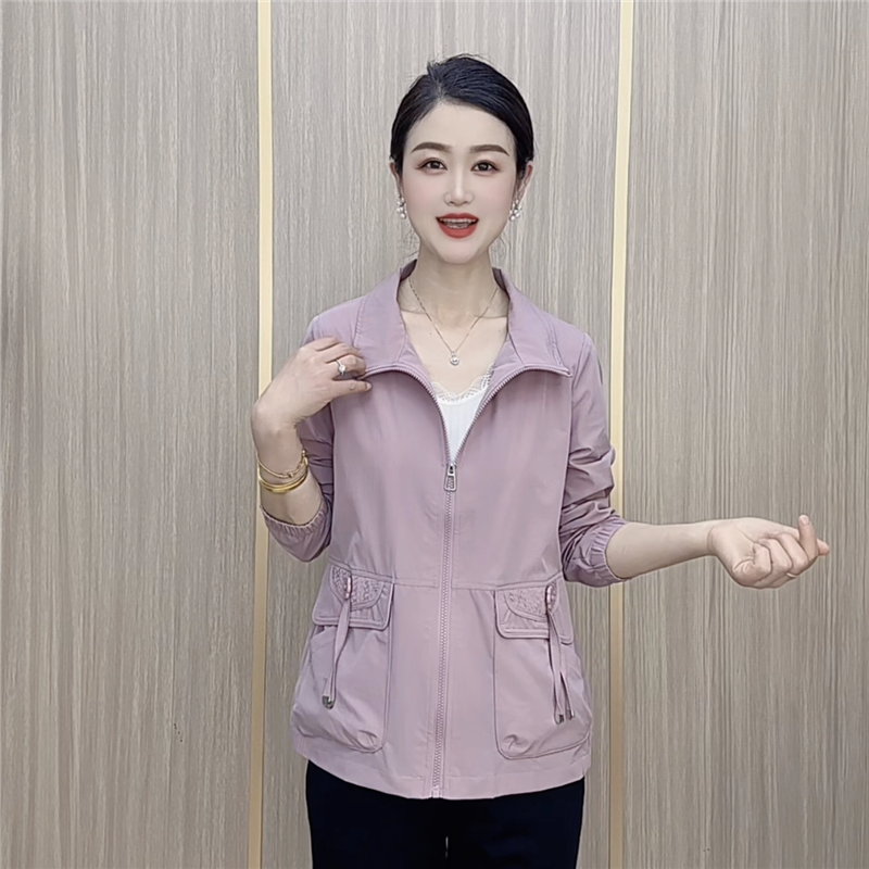 春夏秋季薄款短款外套时尚休闲百搭洋气上衣宽松减龄显瘦女士衣服