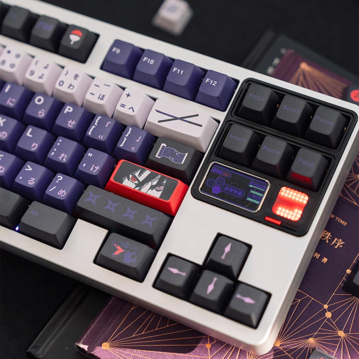 FBB个性pbt键帽NINJA忍者佐助紫色1.7mm加厚PBT热升华客制化键盘