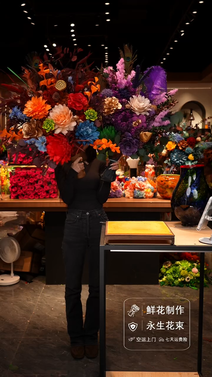 手工艺品琉璃手工花器花束空运包邮送货上门-以图片为准 