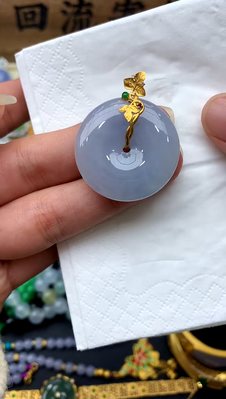 【闪购商品】翡翠颈饰18K金镶嵌136-中国好珍宝