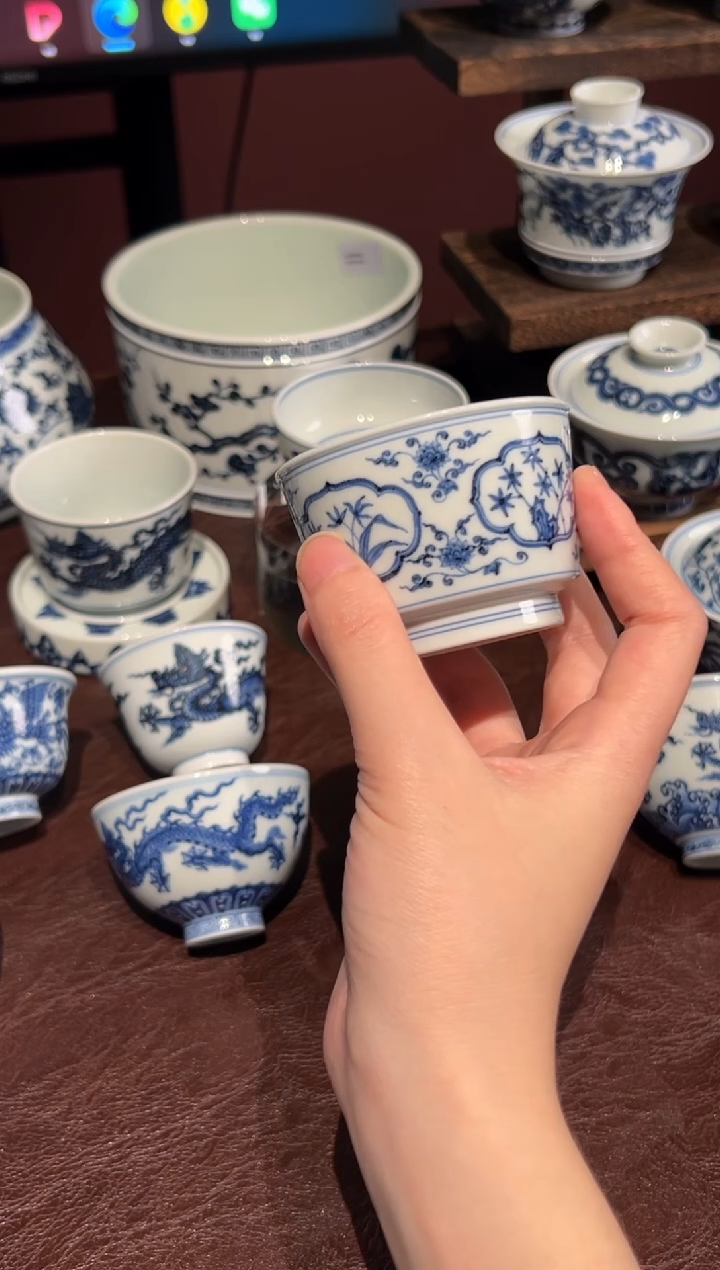 松风馆藏四君子直口杯60cc