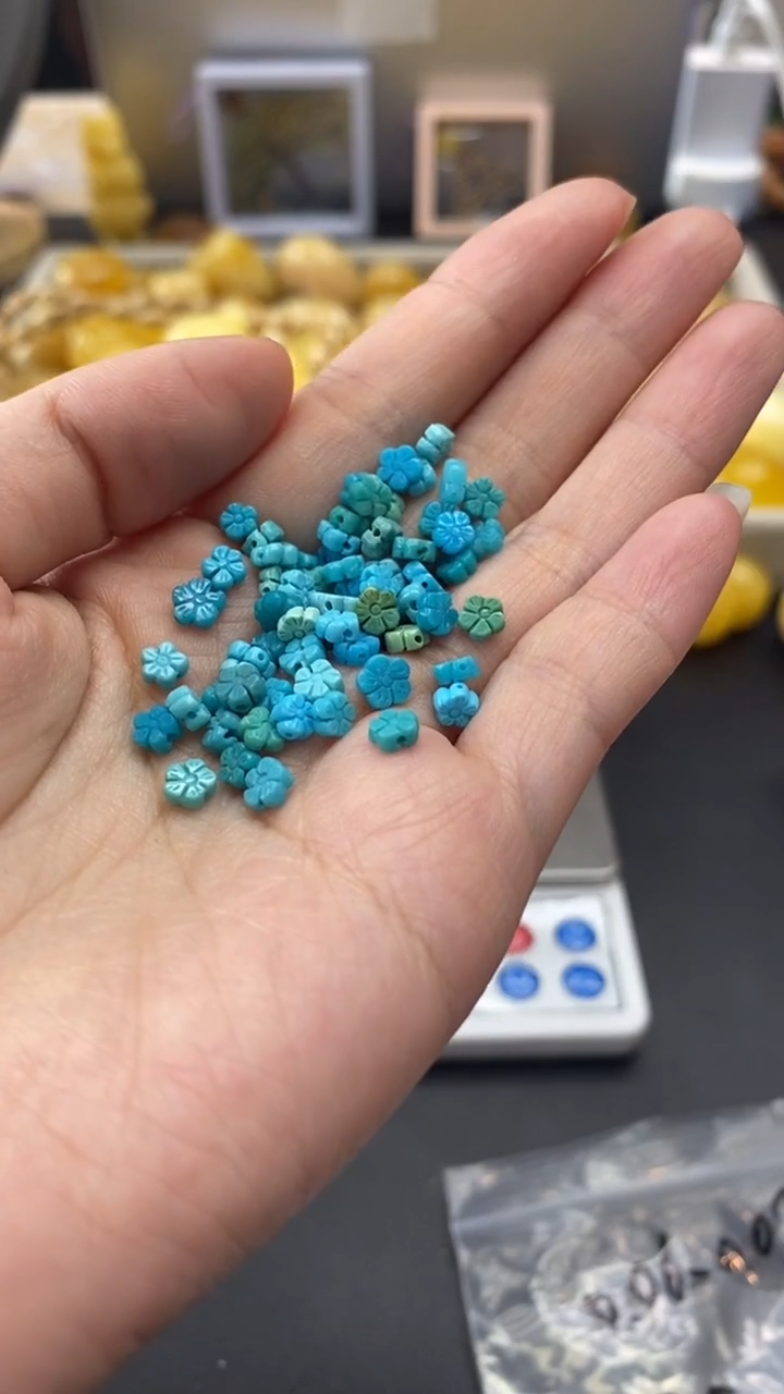 未镶嵌绿松石珠宝奇石晏*河2566（68个