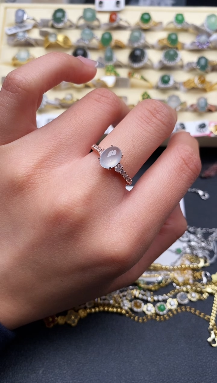 【闪购商品】翡翠戒指银S925镶嵌1111111+8