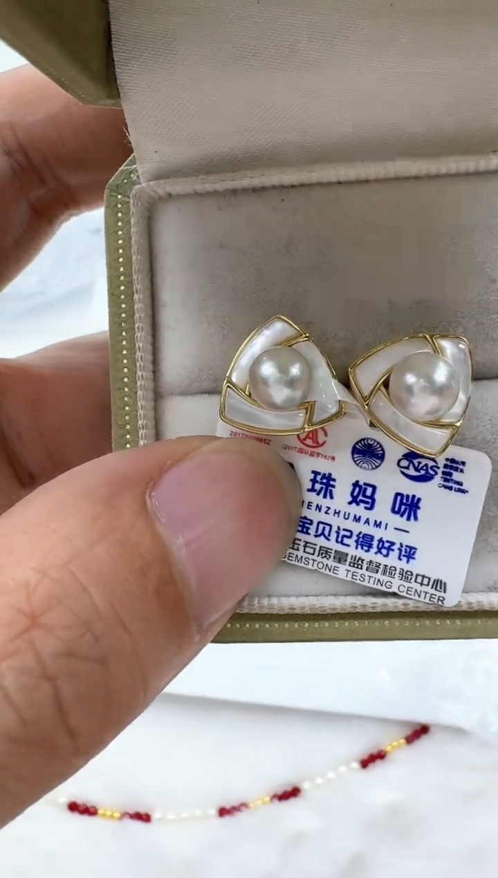 【闪购商品】海水珍珠耳饰银S925镶嵌清货