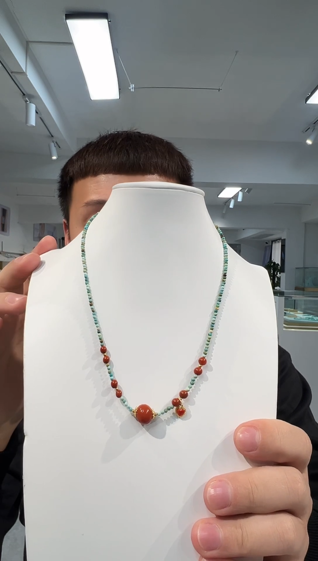 【闪购商品】绿松石项链银S925镶嵌发货一件