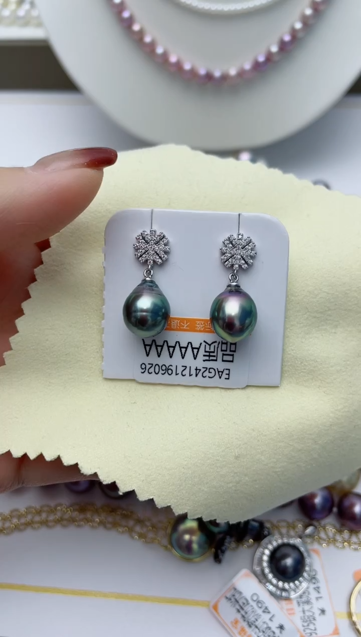 【闪购商品】海水珍珠耳饰银S925镶嵌W67