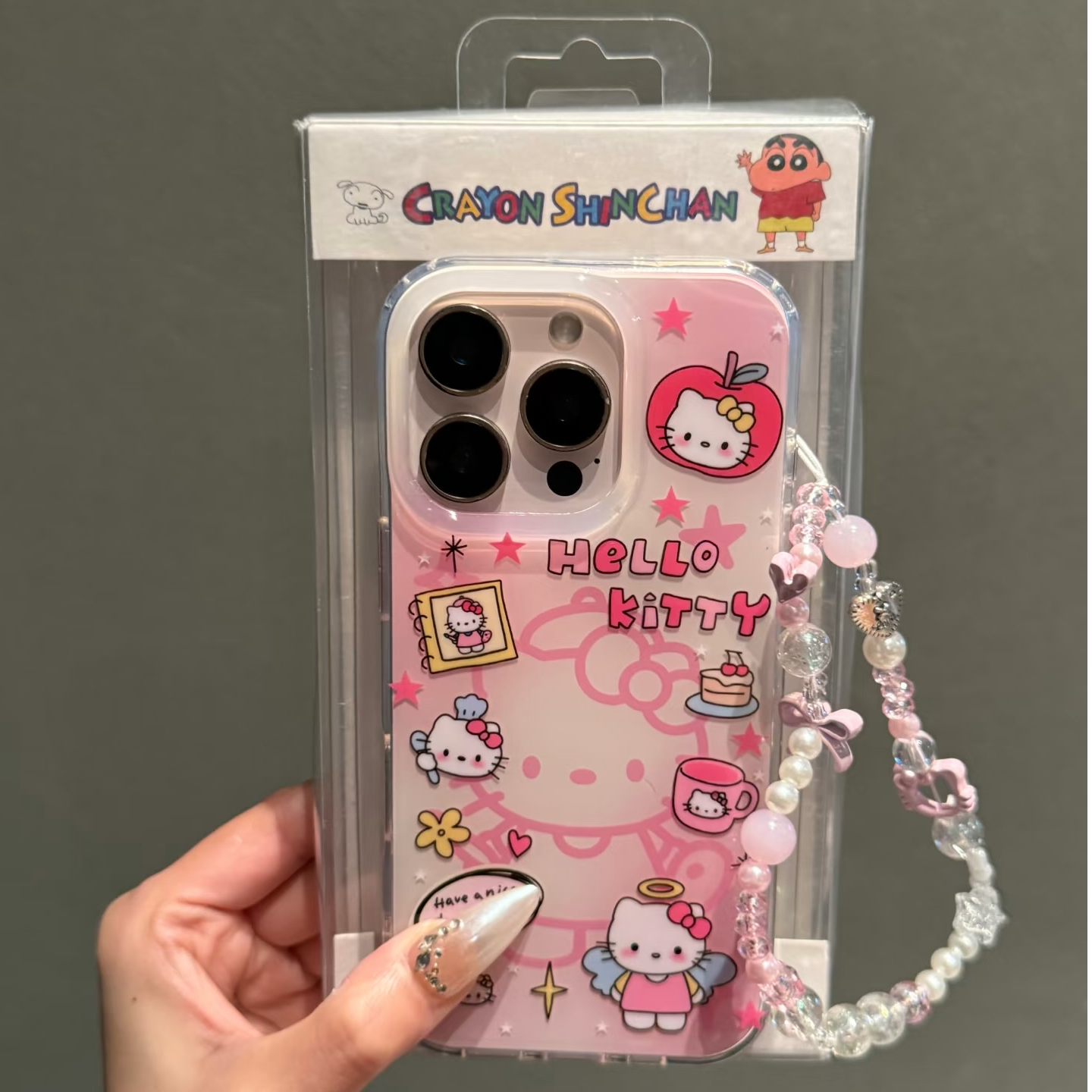 粉色苹果猫适用苹果iphone小米15promax防摔vivo华为oppo手机壳女