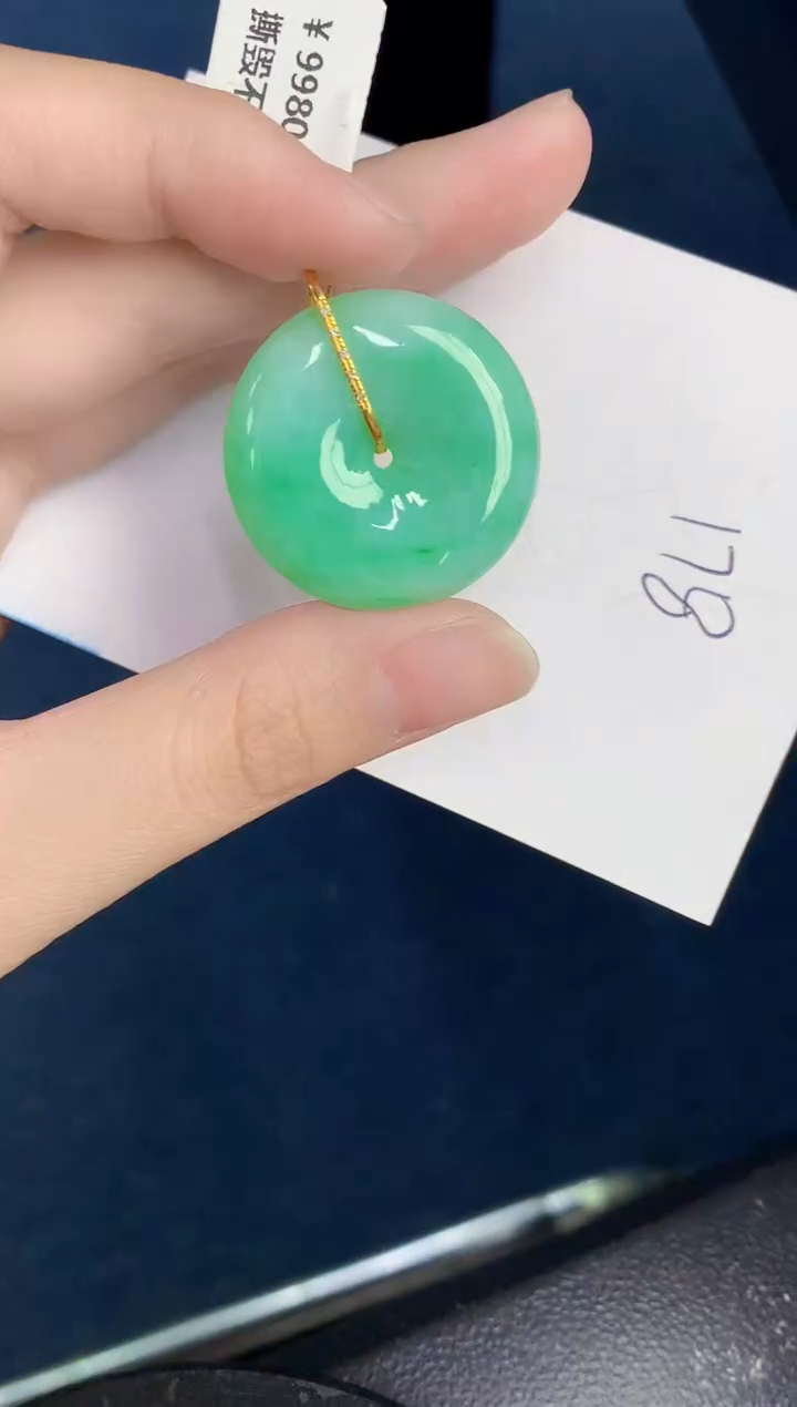 【闪购商品】翡翠颈饰18K金镶嵌000000000