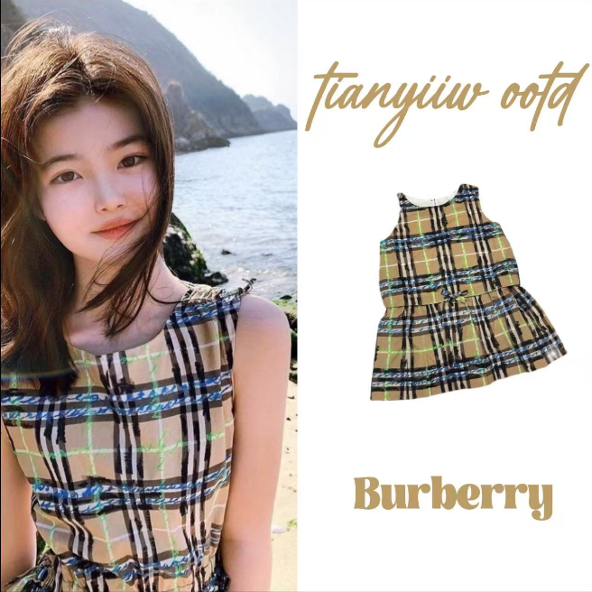 99新 BURBERRY/博柏利 海囤/巴宝莉连衣裙/14y/dd60354