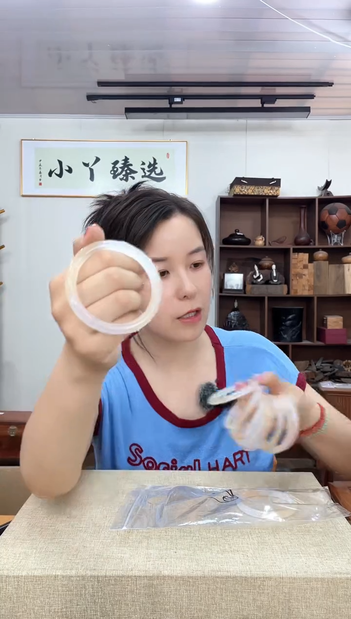 乌木类端景台399丝丝木镯子木木62圈口