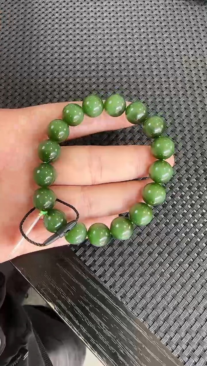 【闪购商品】和田玉手串未镶嵌猫眼一线天手串卡12左右