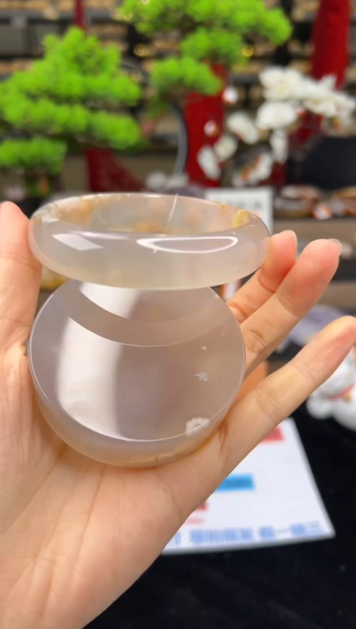 【闪购商品】石英质玉未镶嵌手镯62圈口（赠送镯心）21556