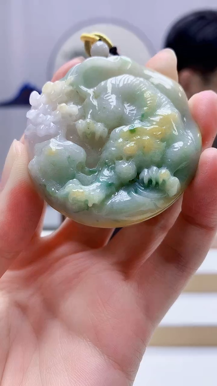 未镶嵌定制翡翠5159zm-毛货挂件25虎牌