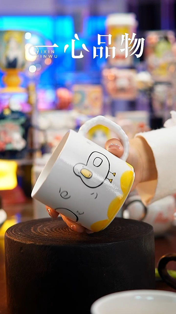 杯子瓷S032景德镇手工手绘杯子摆件