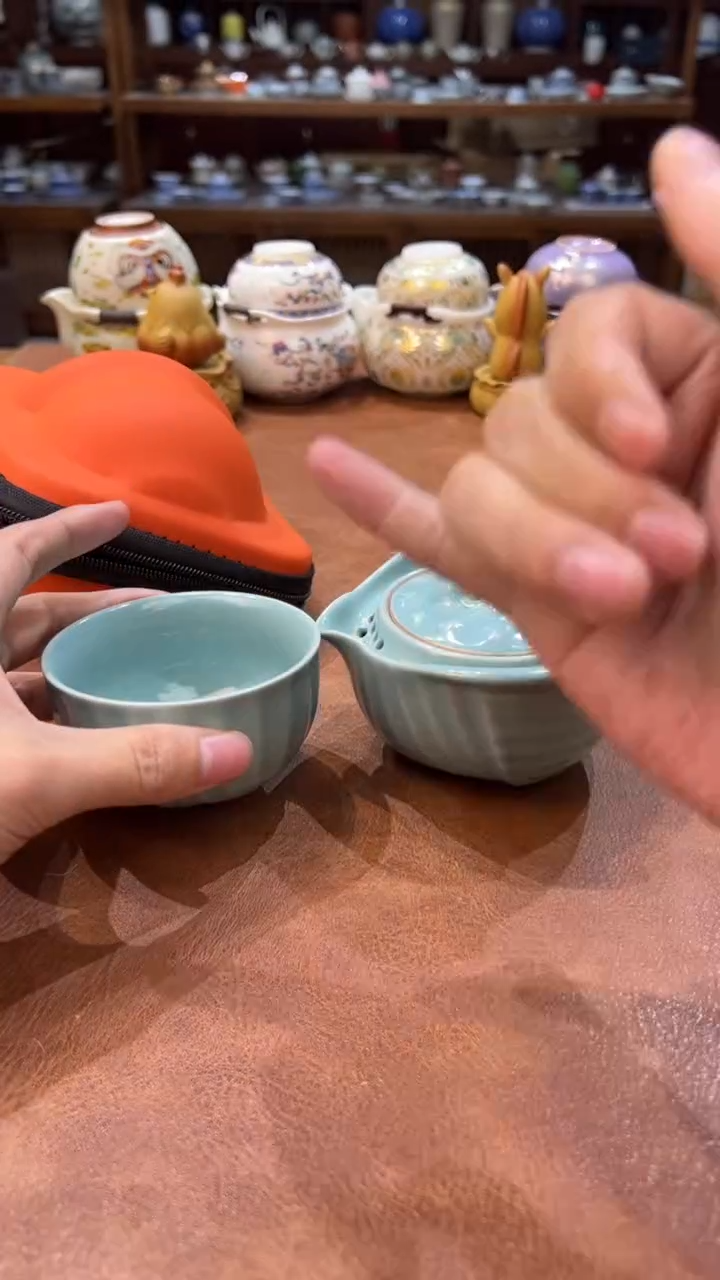 真的很便宜会开片的旅行茶具