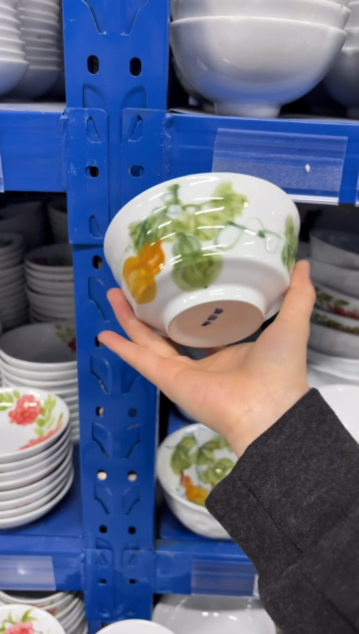 景德镇手绘釉中彩（食品级）小高脚碗