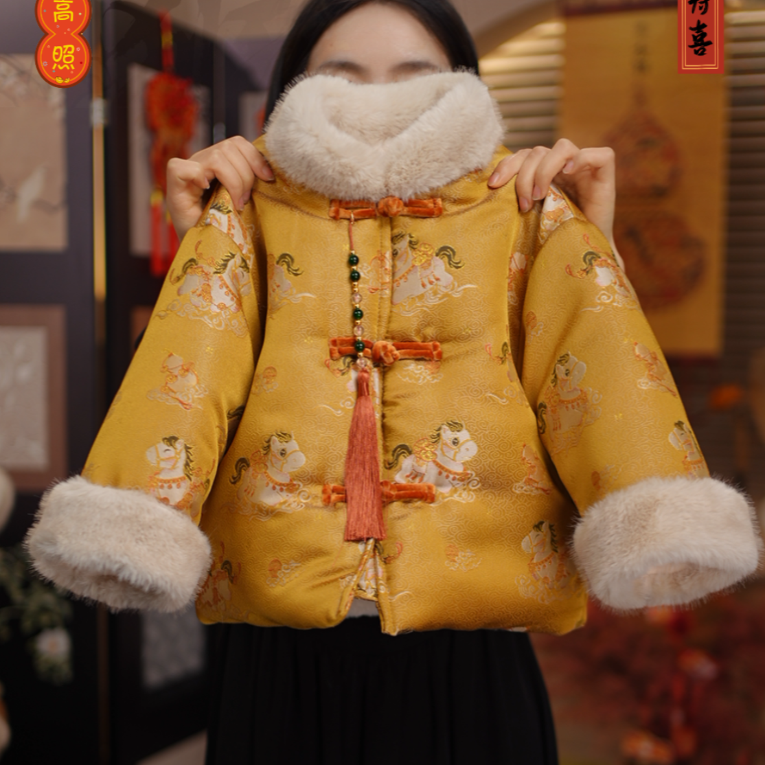 2026款【马载万贯】新中式拜年服  冬季保暖加厚国风儿童冬装25Y586