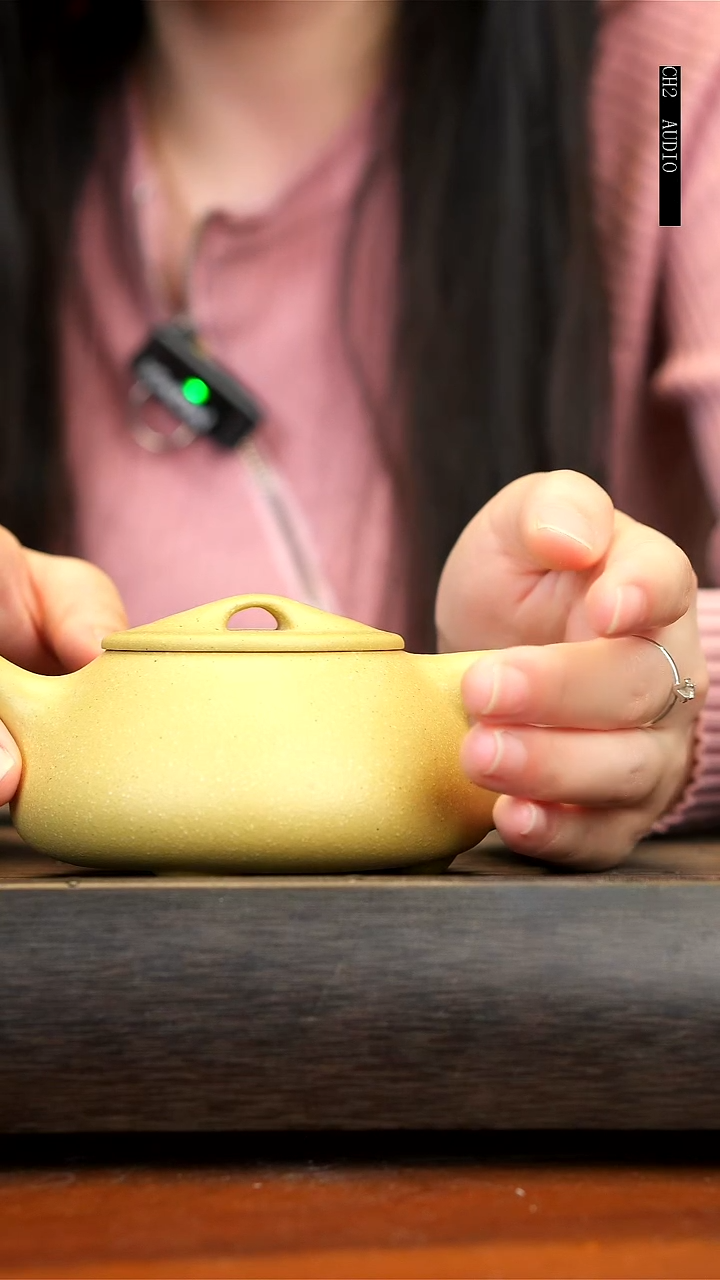 【闪购商品】紫砂茶壶见升茶器   本绿 石瓢 