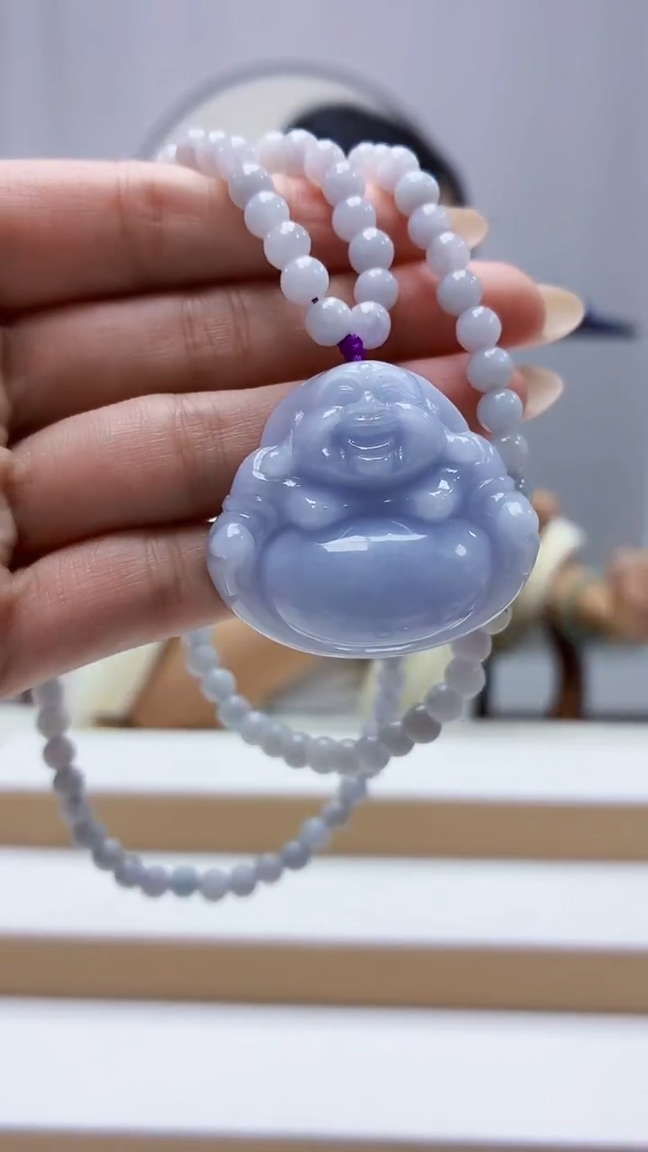 未镶嵌定制翡翠3495MM-毛货挂件6赠珠链