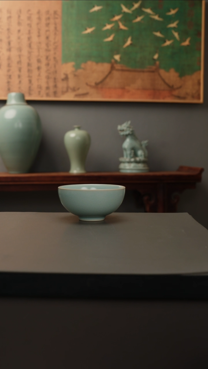 【闪购商品】杯仿古釉原矿 鸡心杯