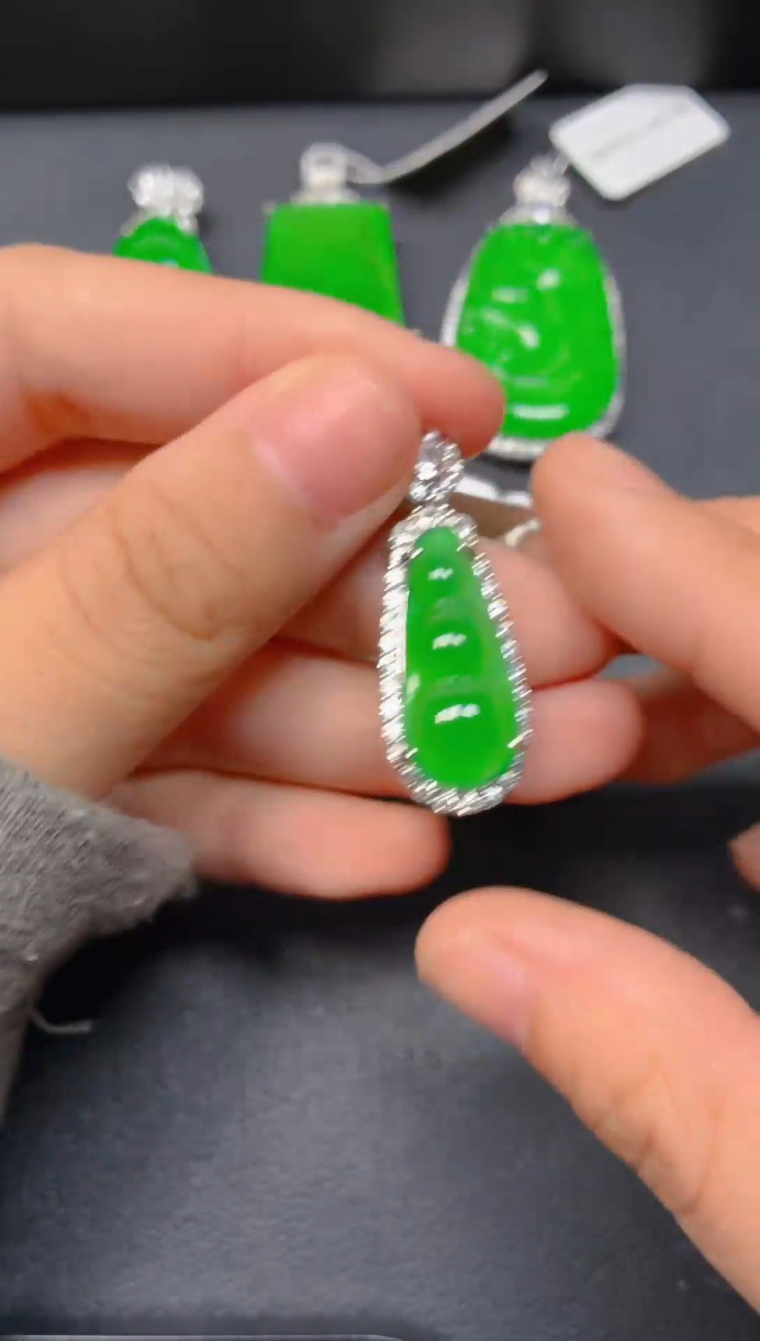 颈饰银S925镶嵌翡翠1