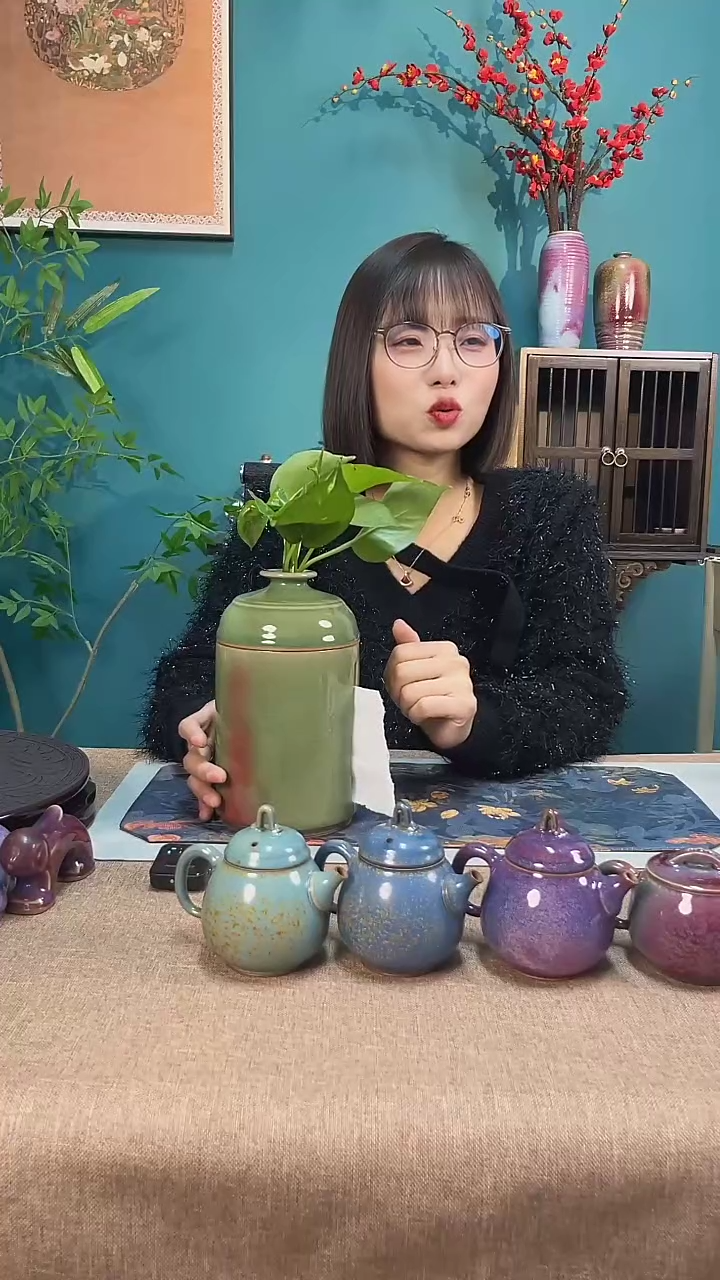 【闪购商品】杯钧尚源原矿钧瓷翡翠绿抽纸盒