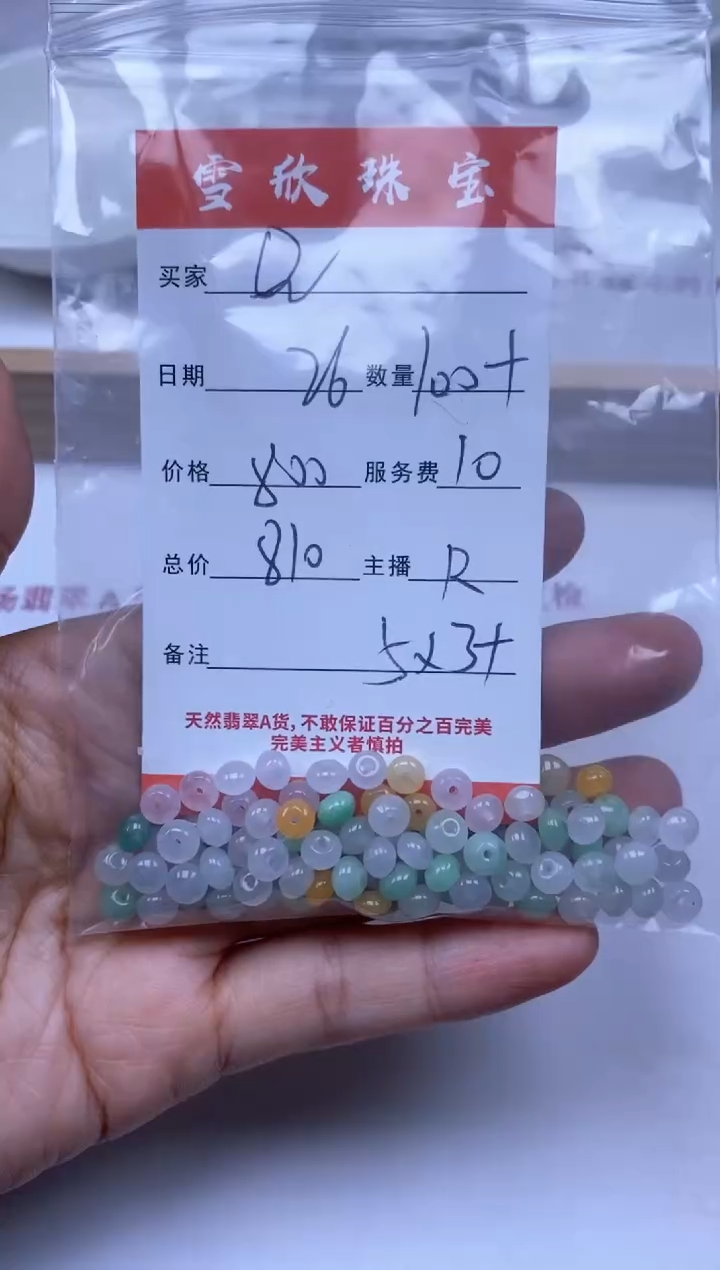 【闪购商品】翡翠颈饰未镶嵌雪欣散珠定制diy